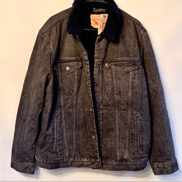 Levi's Other - Levi’s Denim/Flannel Sherpa Trucker Jacket Sz XL